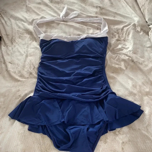 NWT Ralph Lauren Bel Aire Skirted Bandeau OnePiece - Picture 8 of 11